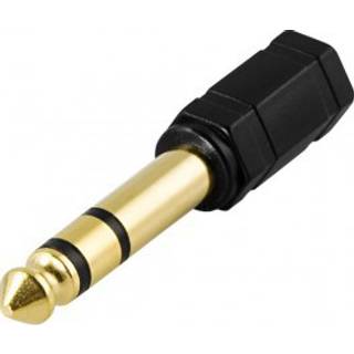 Deltaco adapter 3,5 mm hun - 6,3 mm han ➞ På lager - klar til levering og afhentning