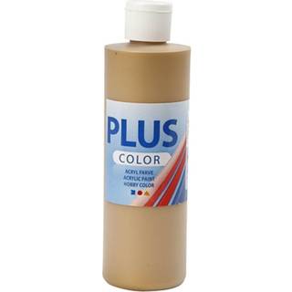 Plus Color Hobbymaling Guld 250ml - Vandbaseret Kvalitet