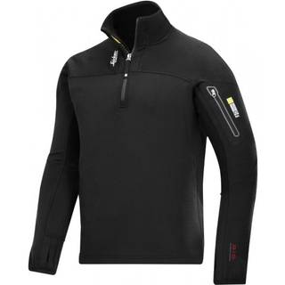 SNICKERS Microfleece pullover m/kort lynlås sort - L