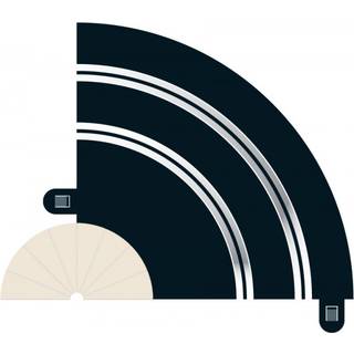 Scalextric Radius 1 Hairpin Curve 90° 2 STK. [Levering: 1-2 dage]