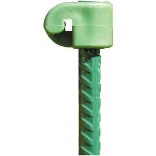 Hegnspæl med isolator med krog - sort 10 mm