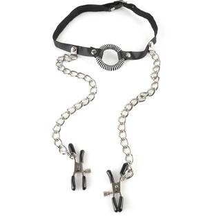 Fetish Fantasy O-Ring Gag Nipple Clamps