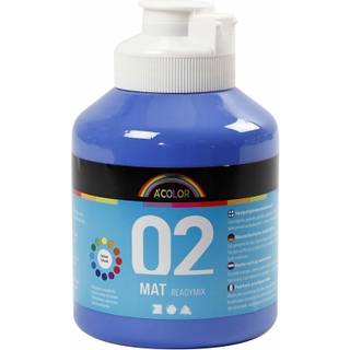 Akrylmaling | 500ml | Mat | Blå