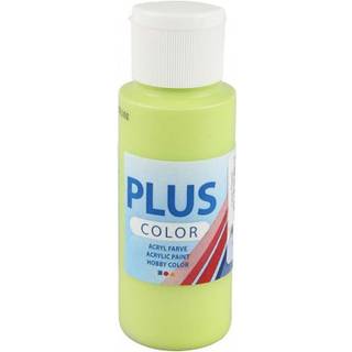 Plus Color Hobbymaling, Limegrøn 60ml - Høj Kvalitet