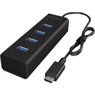 ICY BOX Type-C® til 4-ports USB 3.0 Type-A Hub, aluminium case