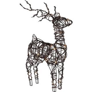 Brun rattanoptik - LED-udendørs deko Deer