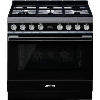 SMEG CPF9GPBL Gaskomfur Sort