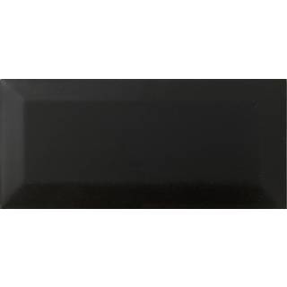 Vægflise Arredo Metro Biselado Facetkant Sort Mat 7,5x15 cm