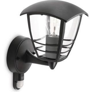 Philips - Creek wall lantern black 1x60W 230V base