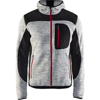 Blåkläder strikket jakke med softshell gråmeleret/sort XXL
