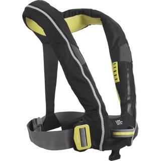 Oppustelig redningsvest Spinlock Deckvest LITE+ 170N Black, automatisk + kulsyrepatron 33 gram, One-Size (50+ kg)