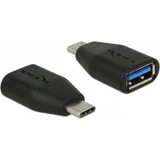 DELOCK SuperSpeed adapter USBC male to USBA female 10 Gbps black
