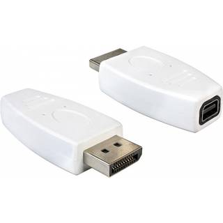 Delock Mini DisplayPort hun til DisplayPort han adapter - Hvid