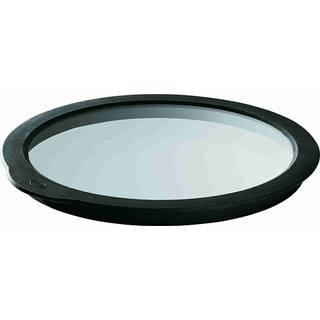 Rösle Frischhaltedeckel aus Glas 24 cm mit Silikonrand - Schwarz