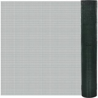 hønsenet galvaniseret stål med PVC-belægning 10 x 1 m grøn