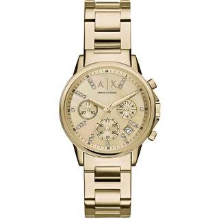 Armani Exchange Banks Chronograph Quartz Gold-Tone Stainless Steel Gold Dial Women's Watch AX4327