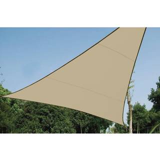 PEREL - Trekantet solsejl 3,6 x 3,6 x 3,6m CREMEHVID TILBUD NU