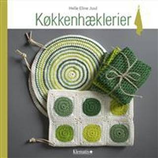 Bog: Køkkenhæklerier Designer: Helle Eline Juul Trænger køkkenet til genopfriskning, er der inspiration at hente i denne bog. Her er opskrifter på hæklede grydelapper og grillhandsker, karklude og køkkenhåndklæder, dækkeservietter og kaffebrikker.Modellerne er hæklet i bomuldsgarn i forskellige mønstermasker – alle i friske farver og med sjove finesser. Køkkenhæklerier_rettelser.pdf Forlag: Klematis 48sider| År2016| 180x180mm| ISBN978-87-7139-268-5 .