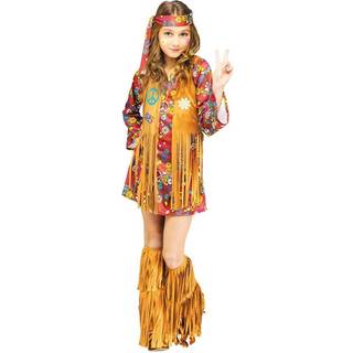 Sjov verdensfred og k?rlighed hippie kostume lille 4-6 flerfarvet