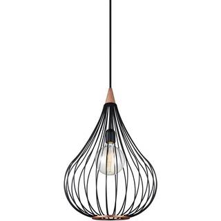 Halo Design - Drops Pendel Ø38 Black/Dark Wood