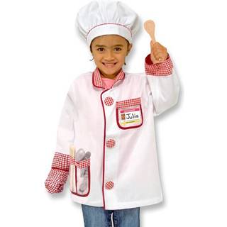 Melissa & Doug Chef Role Play Costume Dress -Up Set med realistisk tilbeh?r