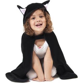 Den goda Fen dyrekostume Kattekappe i sort - Str. 3-8 år