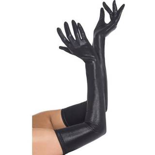 Fever Wet Look Gloves 44039 Black