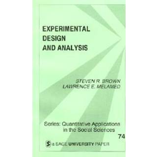 Experimental Design and Analysis