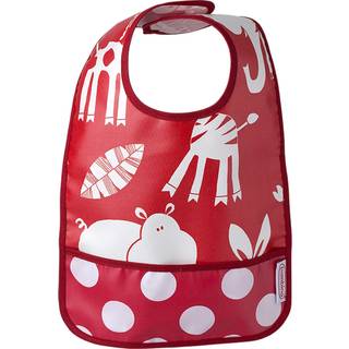 Bambino Easy Wipe Bib Grey/Pink