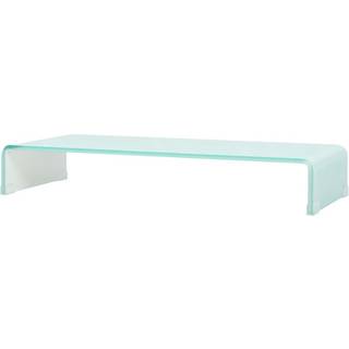 tv-stativ/skærmforhøjer 90x30x13 cm glas grøn
