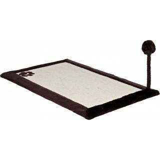 Trixie Scratching mat with toy sisal rug/plush 70 × 45 cm brown