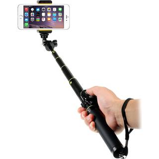 Universal Extendable Selfie Stang & Bluetooth Kameralukker H611 - Sort