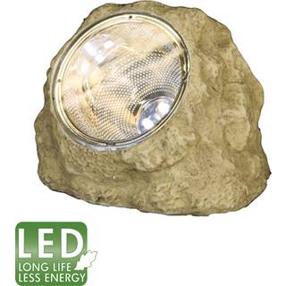 Star Trading - Solar Cell Lighting - Solar Cell Decoration Rocky - Gray - 11 cm