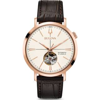 Bulova 97A136 Hvid/Læder Ø41 mm