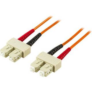 DELTACO fiber cable SC - SC, duplex, multimode 0.5m