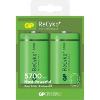 GP ReCyko+ NiMH genopladelige batterier D/LR20 5700 mAh 2 stk.