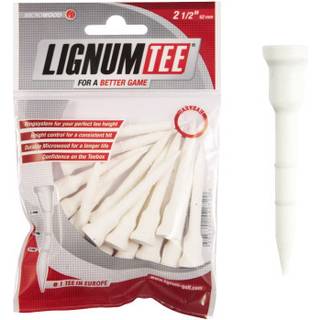 Lignum Tees 2-1/2 (62 mm) White-16 Pack