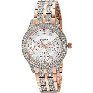 Bulova 98N113 Sølvfarvet/Rosaguldtonet stål Ø33 mm