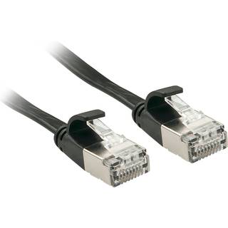 LINDY Patchkabel Cat6A U/FTP Flachband schwarz 0.30m