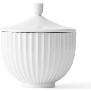 Lyngby Bonbonniere Ø14 cm hvid porcelæn
