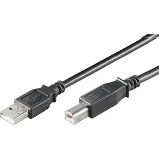 MICROCONNECT USB2.0 A-B M-M 0,1m BLACK