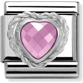 Nomination Pink Crystal Heart Charm