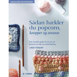 Bog: Sådan hækler du popcorn, knopper & ananas Design: Tracey Todhunter Der er masser af gode grunde til at elske at hækle! En af de vægtigste er hæklingens evne til at skabe vidunderlige strukturer. De tre teknikker popcorn, knopper og ananas er i høj grad en del af denne stoflighed. Når du forstår, hvordan du skal hækle og bruge disse masketyper, åbner der sig en helt ny verden af muligheder.