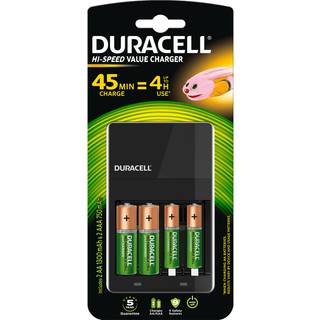 Duracell Oplader 4 Timer + 2 X Aa Genopladelige Plus Batterier