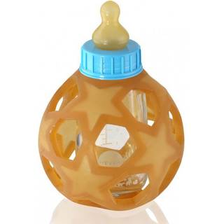 Hevea 2-i-1 Baby Glasflaske med Star Ball Cover - Naturlig