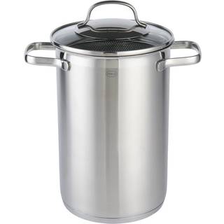 Rösle Elegance Spargeltopf 16 cm / 4,5 L mit Einsatz - Edelstahl - Silber