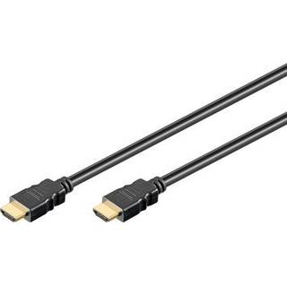 HDMI High Speed 1.4 kabel. Guldbelagte stik. 1.5 m. Sort