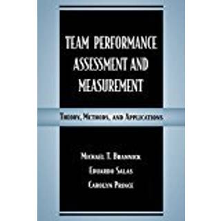 Team Performance Assessment and Measurement