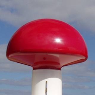 Dano Mast plastknop rød NT 160 til 7-8mtr flagstang