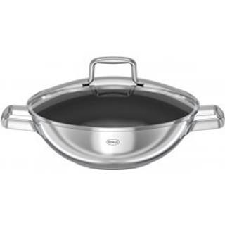 Rösle Moments Servierpfanne 28 cm inkl. Glasdeckel mit schwarzer Antihaftversiegelung ProPlex - Schwarz,Silber,Transparent